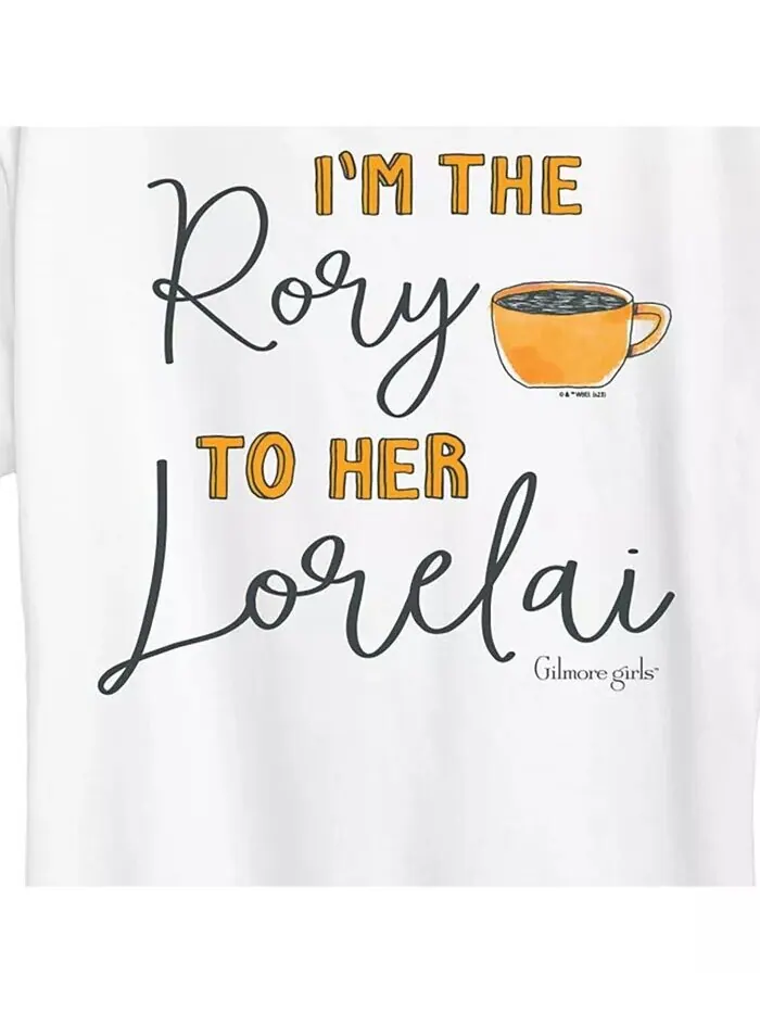 Модная футболка с рисунком Gilmore Girls больших размеров Hybrid Apparel — изображение 3 из 3, белый