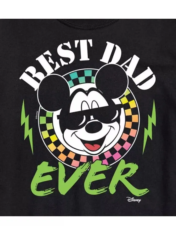 Мужская футболка с короткими рукавами Hybrid Apparel Mickey Dad AIRWAVES — изображение 3 из 3, черный