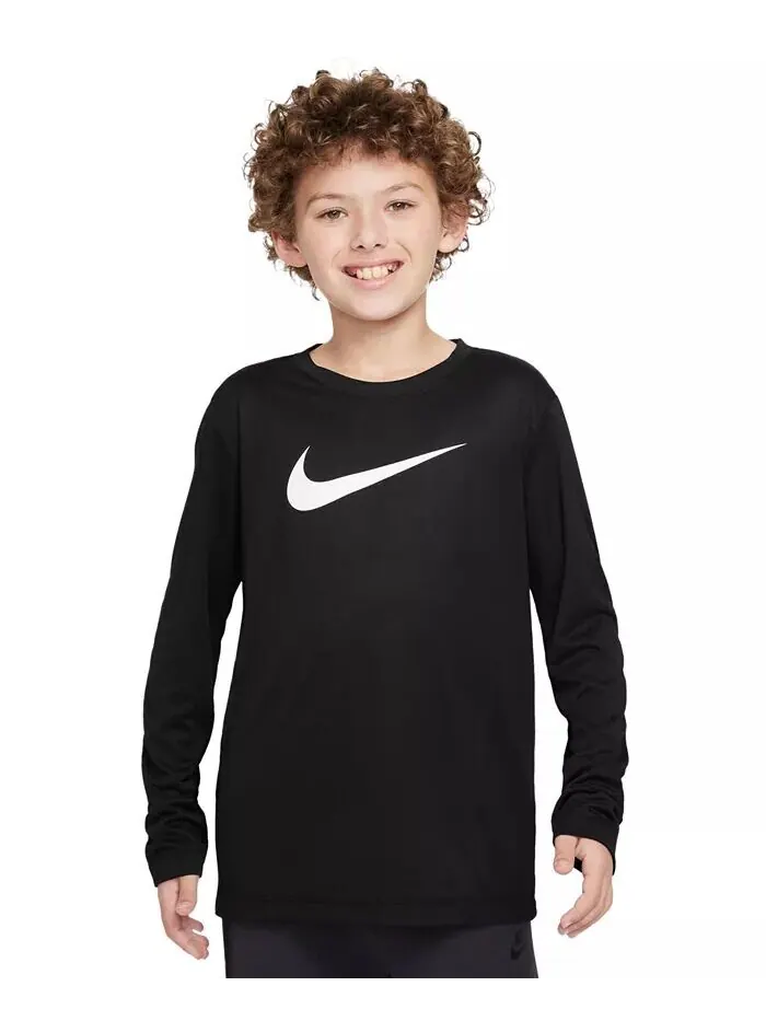 Футболка с длинными рукавами Big Kids Legend Dri-FIT Nike — изображение 1 из 7, черный