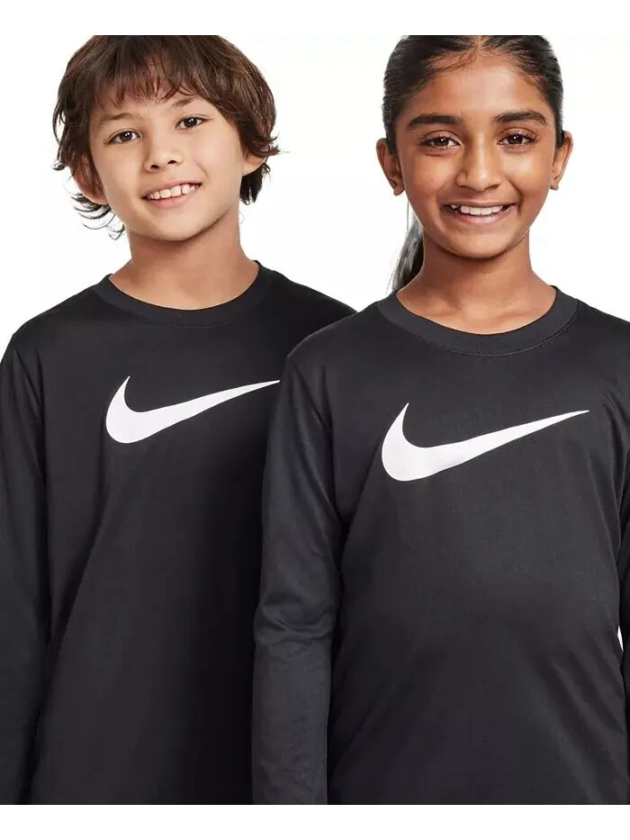 Футболка с длинными рукавами Big Kids Legend Dri-FIT Nike — изображение 4 из 7, черный