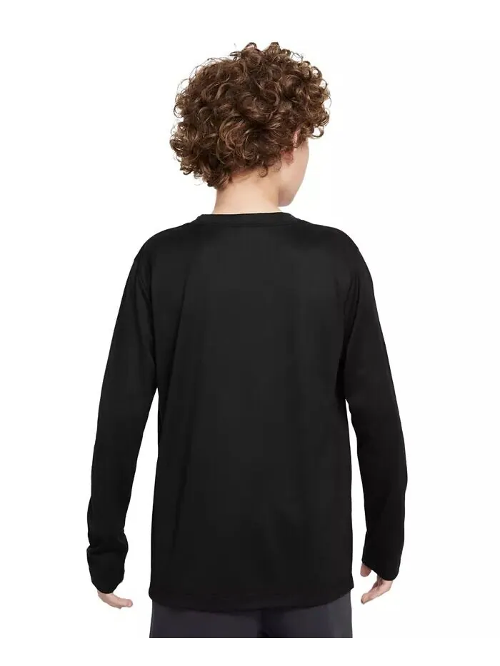 Футболка с длинными рукавами Big Kids Legend Dri-FIT Nike — изображение 6 из 7, черный