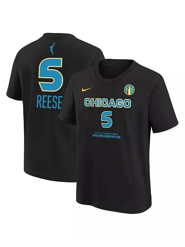 Черная футболка с номером проекта WNBA Big Boys and Girls Angel Reese Chicago Sky 2024 Nike — изображение 1 из 3, черный