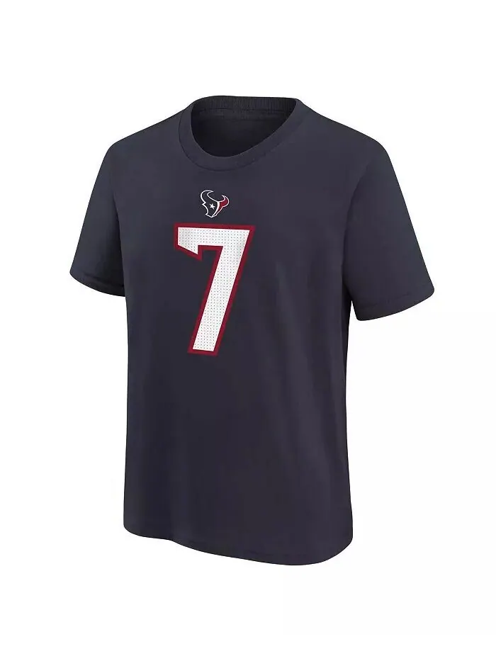 Маленькие мальчики и девочки C . Темно-синяя футболка Stroud Houston Texans с именем и номером — изображение 2 из 3