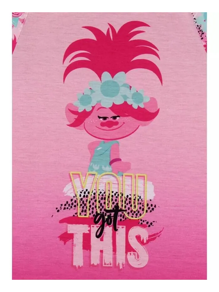Пижамная ночная рубашка для девочек Dreamworks You Got This Poppy Pajama Trolls — изображение 2 из 3, розовый