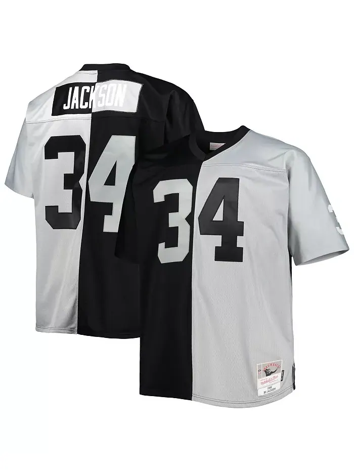 Мужская футболка Bo Jackson Black — изображение 1 из 4, серебристый