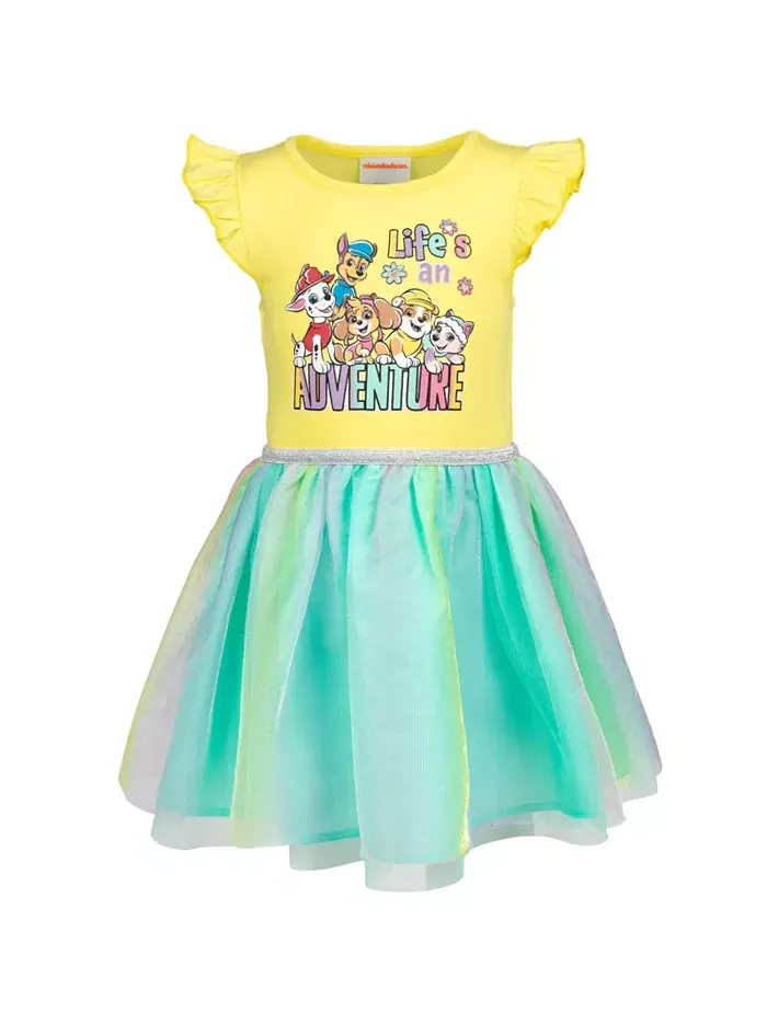 Платье для девочек Toddler Girls Everest Rubble Marshall Chase Skye Paw Patrol — изображение 1 из 1, желтый