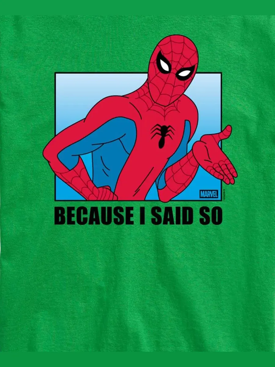 Мужская футболка с коротким рукавом Marvel Spider-Man Because Said So с графическим принтом AIRWAVES — изображение 3 из 3