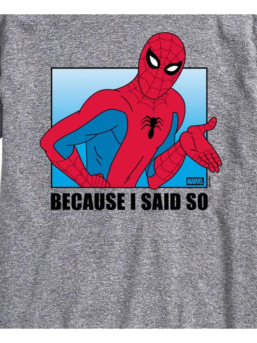 Мужская футболка с коротким рукавом Marvel Spider-Man Because Said So с графическим принтом AIRWAVES — изображение 3 из 3
