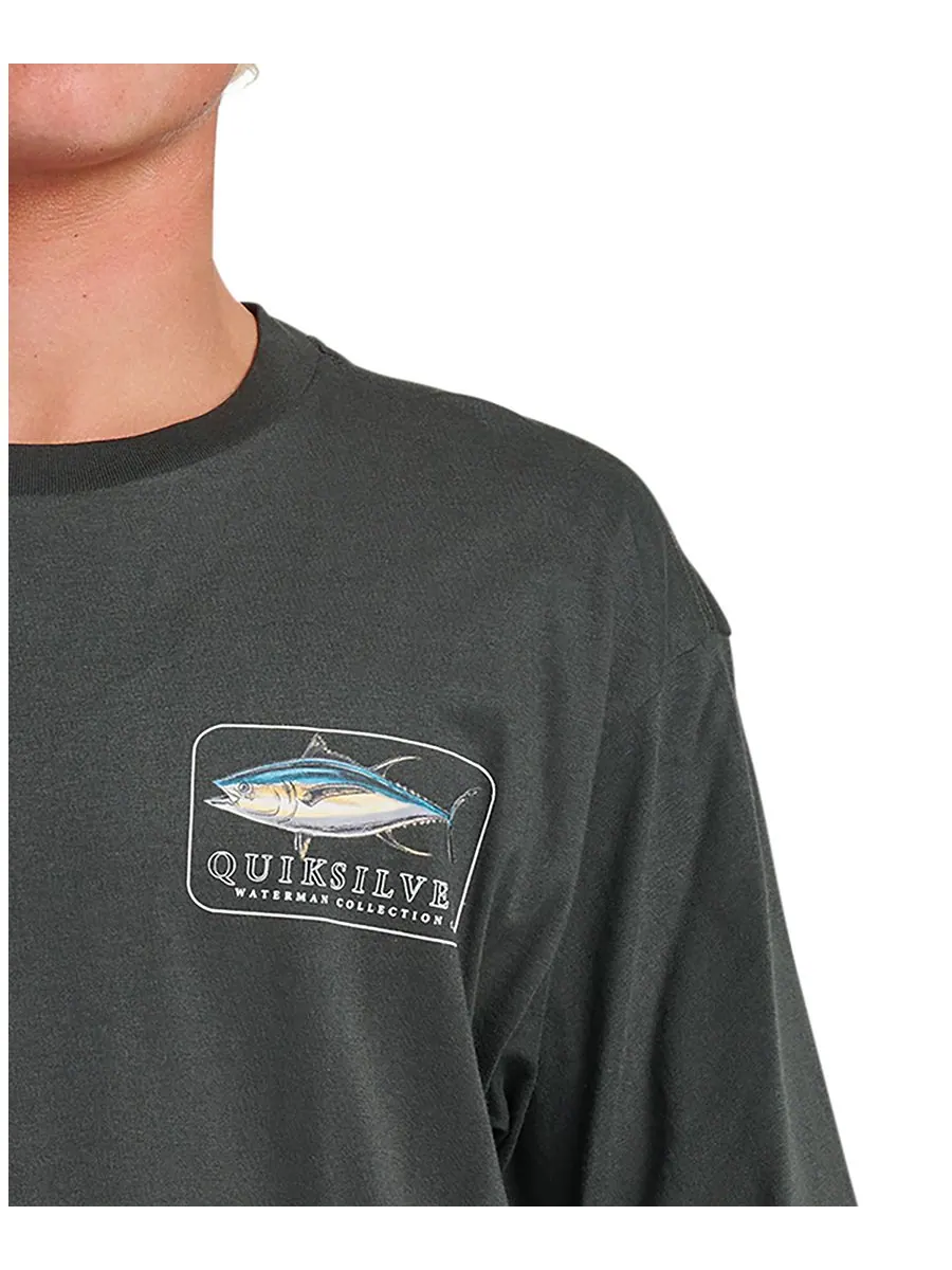Мужская желтая футболка Quiksilver Finner Quiksilver Waterman — изображение 2 из 2, фантомный