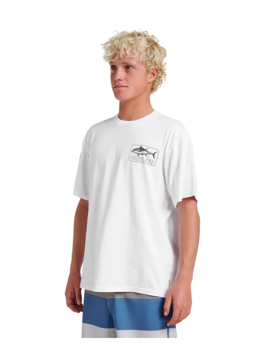 Мужская желтая футболка Quiksilver Finner Quiksilver Waterman — изображение 1 из 2, белый