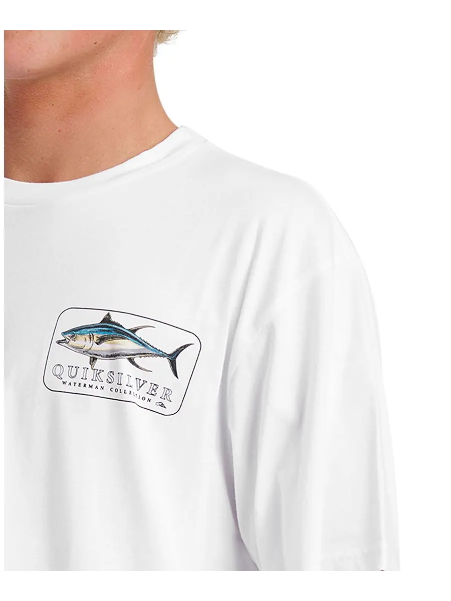 Мужская желтая футболка Quiksilver Finner Quiksilver Waterman — изображение 2 из 2, белый