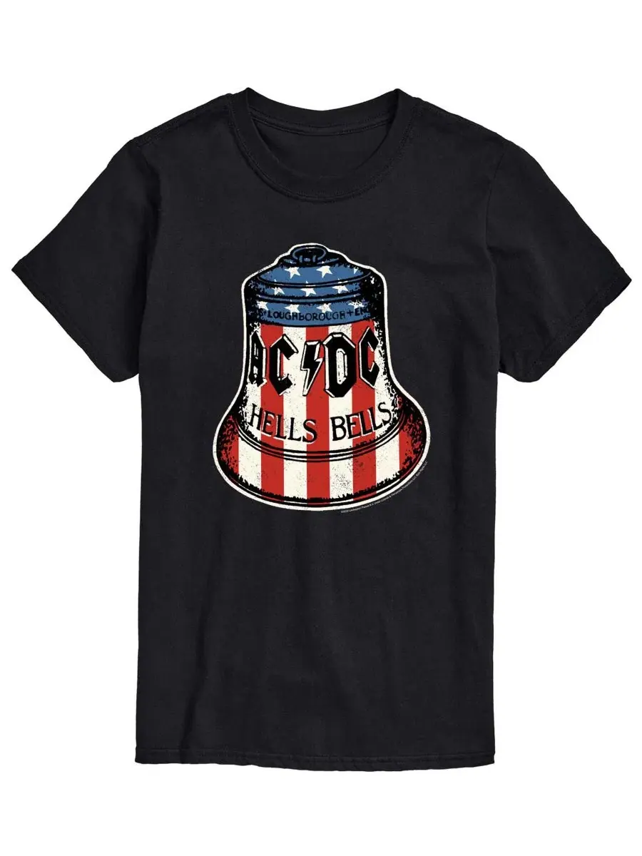 Мужская футболка с коротким рукавом и графическим принтом AC/DC Hells Bells Americana Airwaves — изображение 1 из 3, черный