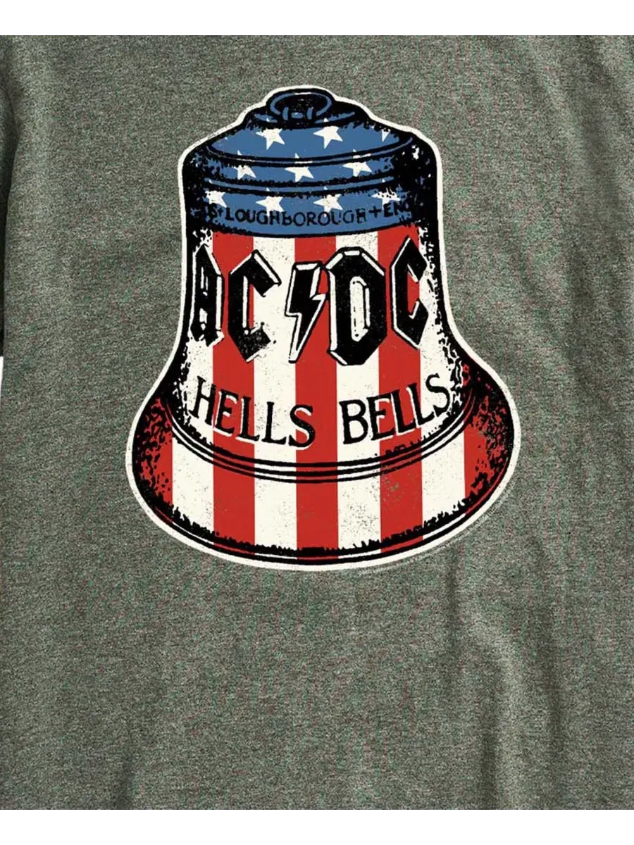 Мужская футболка с коротким рукавом и графическим принтом AC/DC Hells Bells Americana Airwaves — изображение 3 из 3, зеленый