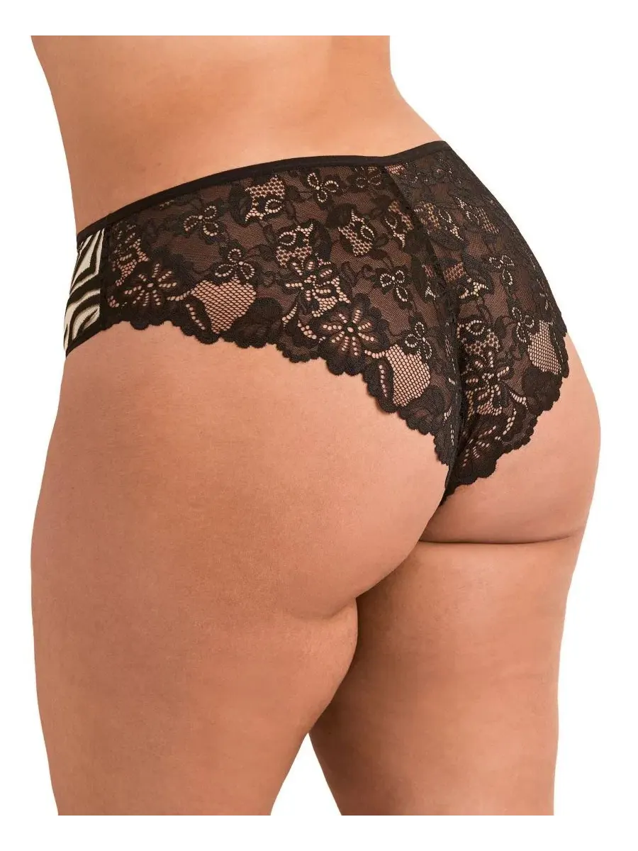 Трусики Onida Cheeky Panty больших размеров Adore Me — изображение 2 из 3, бежевый