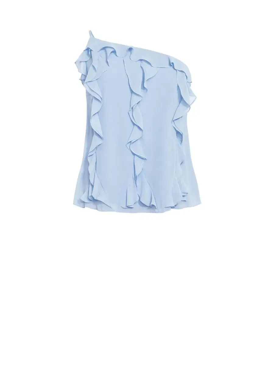 Женская блузка Ruffle Rita CITY CHIC — изображение 3 из 3, синий