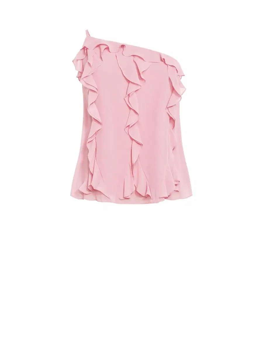 Женская блузка Ruffle Rita CITY CHIC — изображение 3 из 3, розовый