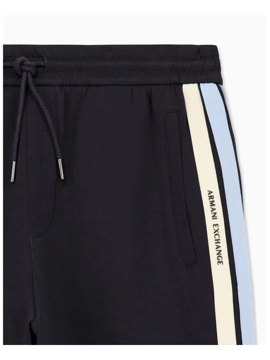 Мужские спортивные брюки с четырьмя полосками A|X Armani Exchange — изображение 4 из 4, глубокий темно-синий