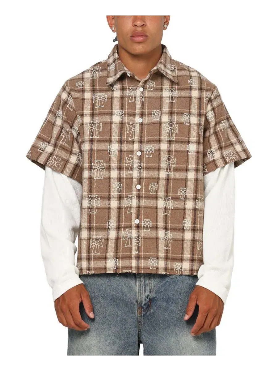 Рубашка-поло с принтом Sanctuary Layered Button Up SAINT MORTA