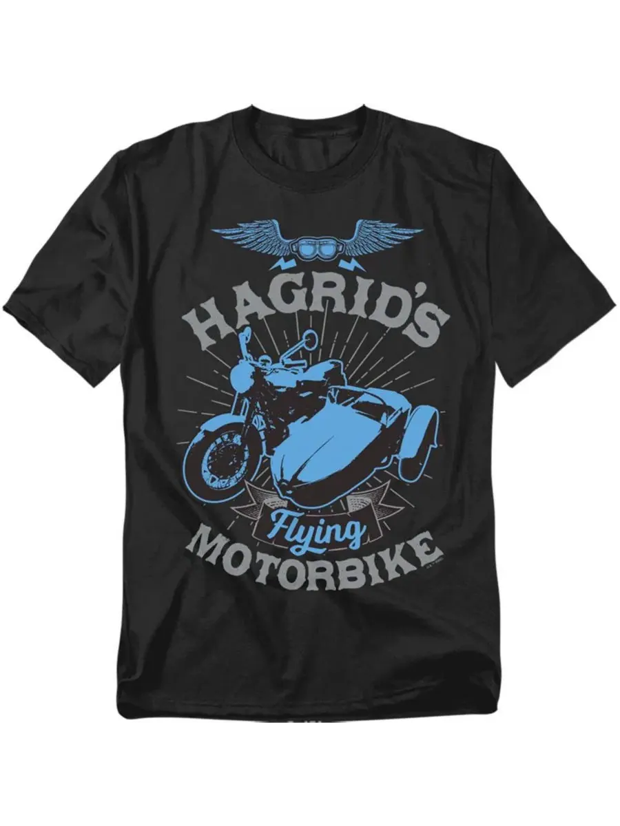 Футболка с принтом Hagrid's Flying Motorbike Harry Potter — изображение 1 из 3, черный