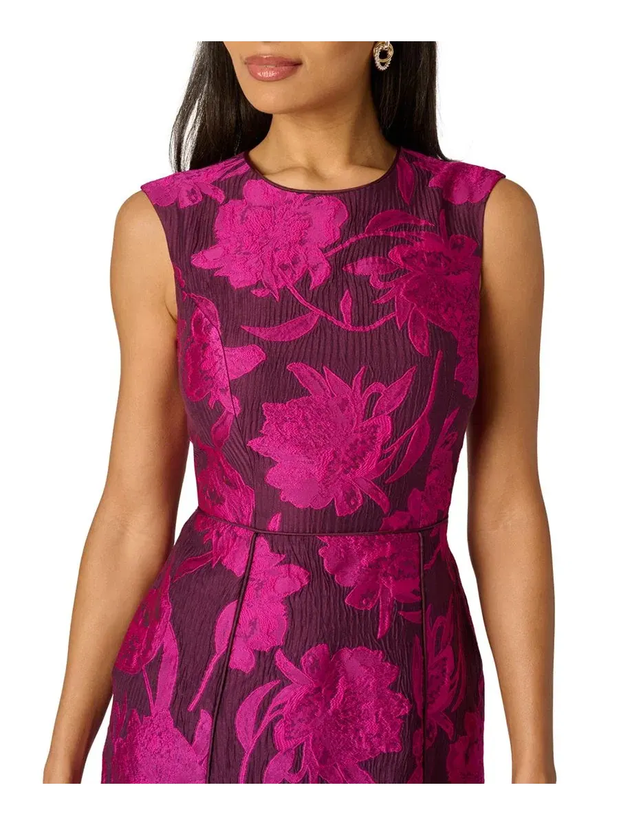 Платье из жаккарда с кантом, модель Women's Jacquard Piping Short Dress Adrianna Papell — изображение 3 из 5