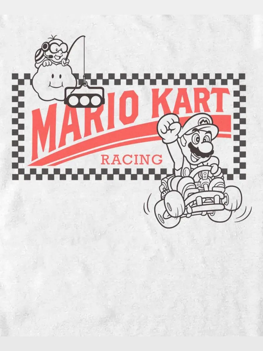 Футболка с принтом Nintendo Kart Fifth Sun — изображение 3 из 3, белый