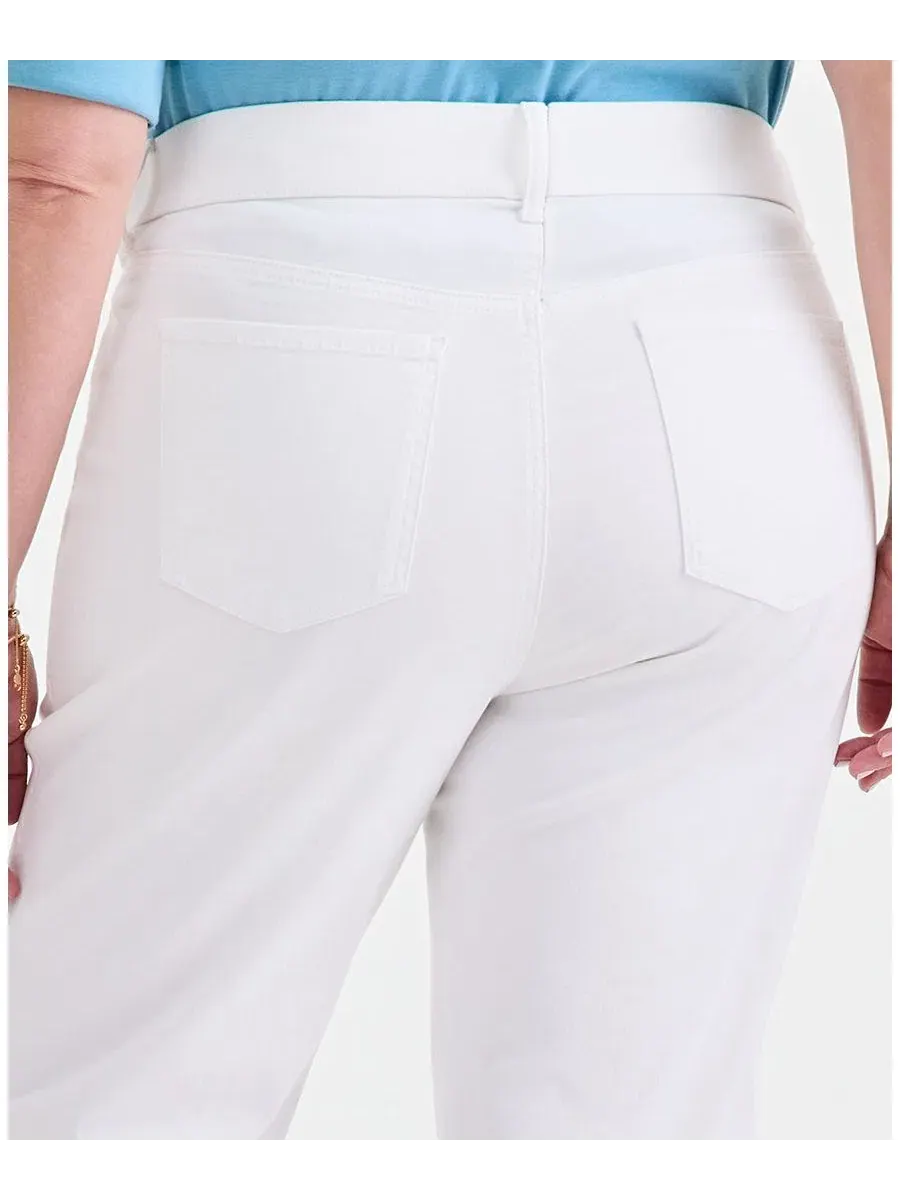Утягивающие джинсы-капри с высокой посадкой больших размеров Style & Co — изображение 5 из 6, яркий белый