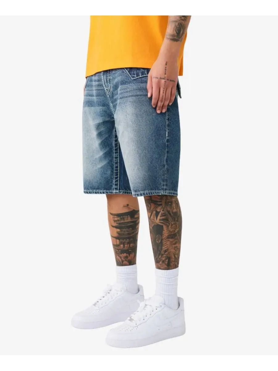 Мужские шорты Bobby Baggy Big T-Flap Jimmy Shorts True Religion — изображение 2 из 3, серый