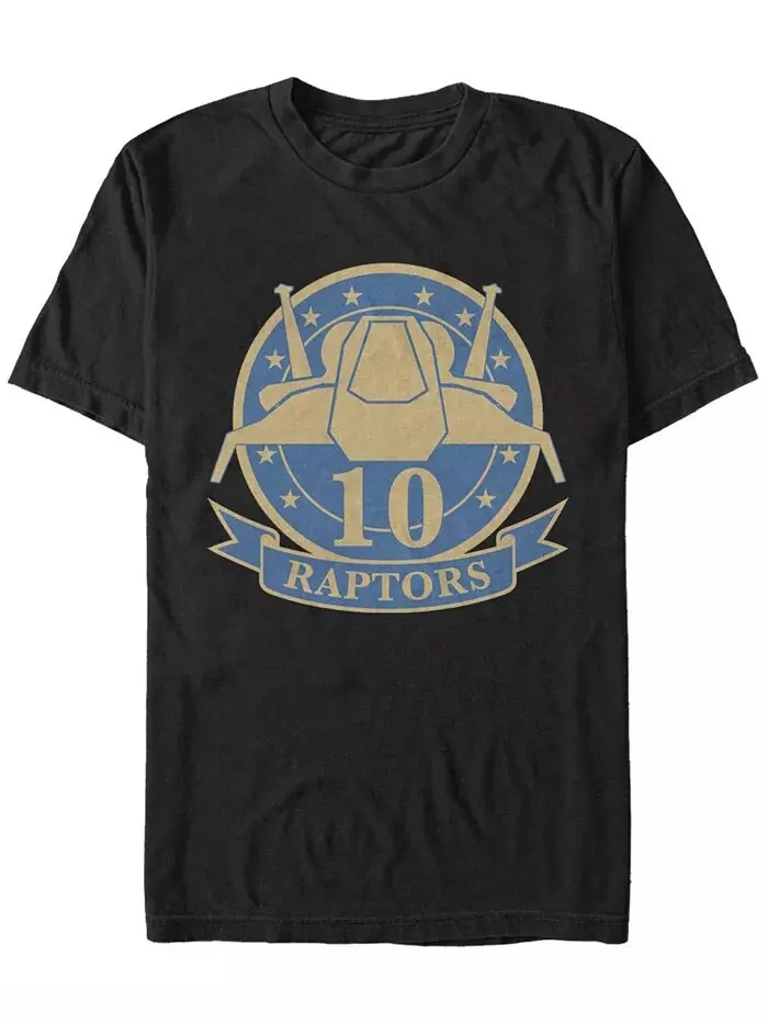Футболка мужская Battlestar Galactica с коротким рукавом и значком заслуг Raptor Fifth Sun — изображение 1 из 1, черный