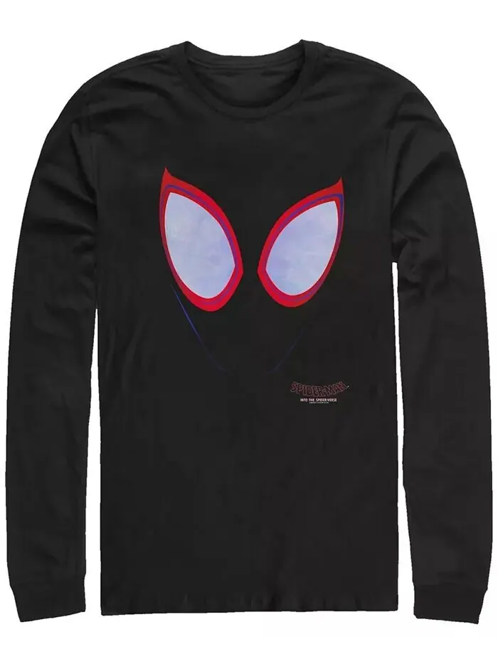 Футболка мужская Marvel Spider-Man Into the Spider-Verse Big Face с длинным рукавом Fifth Sun — изображение 1 из 1, черный