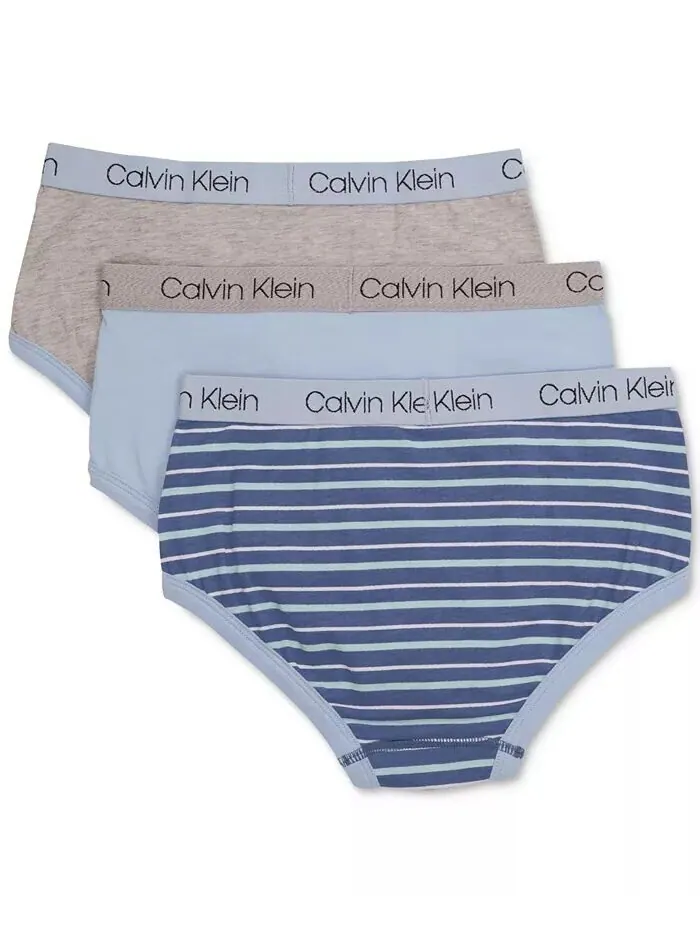 3-Пк. Хлопковые трусы, для маленьких и больших мальчиков Calvin Klein — изображение 2 из 2, синий