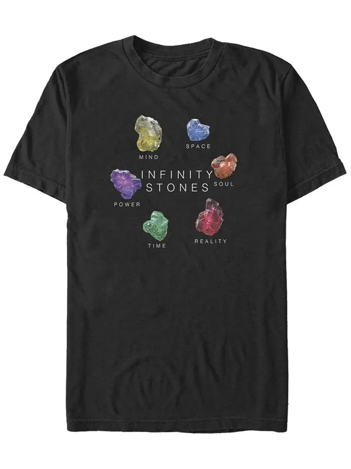 Мужская футболка с круглым вырезом Infinity Stone с короткими рукавами Fifth Sun — изображение 1 из 1, черный