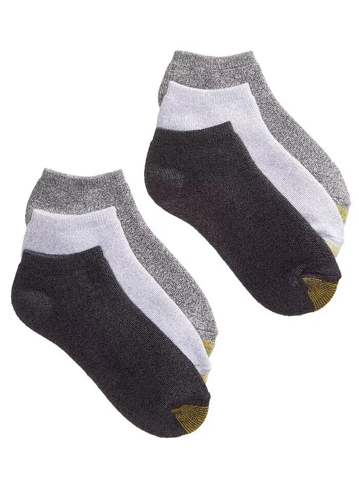 Женские повседневные носки с подкладкой из шести пар Gold Toe — изображение 1 из 1, серый