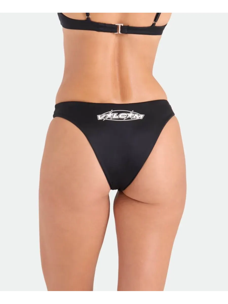 Женские плавки-бикини Legacy Drop Pull-On Volcom — изображение 2 из 3, черный
