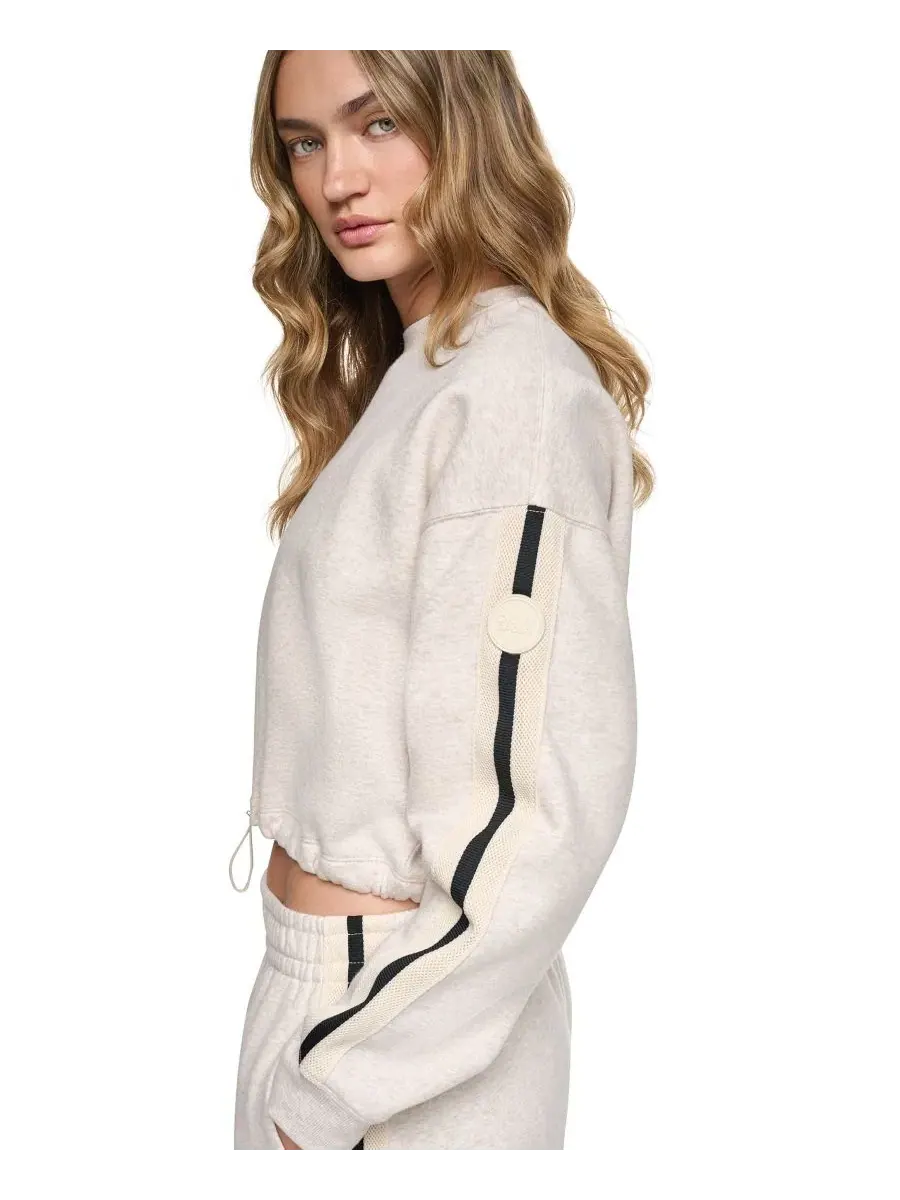 Свитшот женский с утяжкой на талии и брендом DKNY Sport, Cortado Heather — изображение 3 из 5