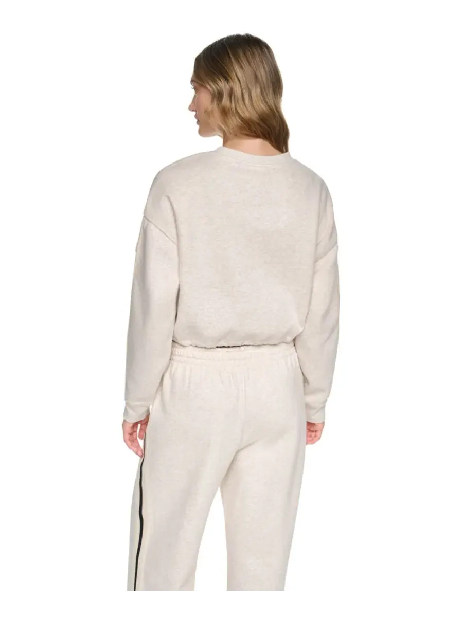 Свитшот женский с утяжкой на талии и брендом DKNY Sport, Cortado Heather — изображение 4 из 5