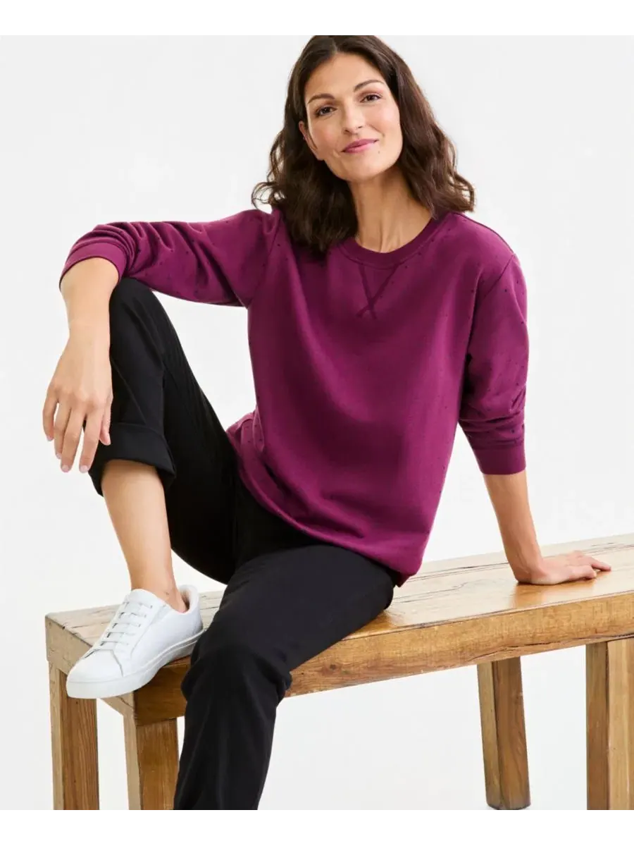 Женский свитшот из флиса с микрогорошком Style & Co, New Brickberry — изображение 4 из 4