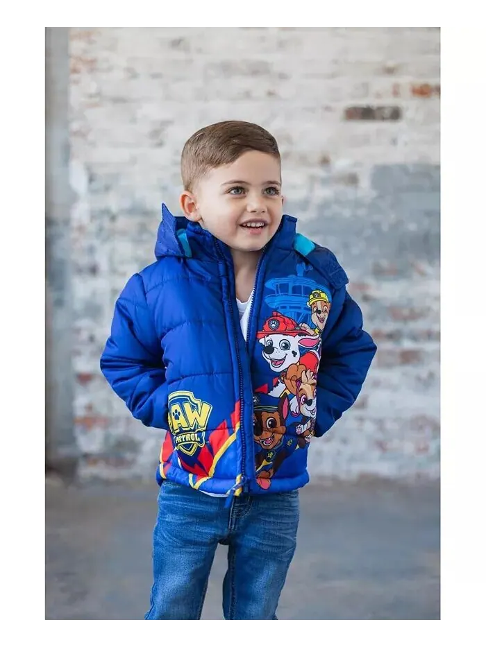 Пуховик на молнии для мальчиков Rubble Marshall Chase Paw Patrol — изображение 2 из 8, темно-синий