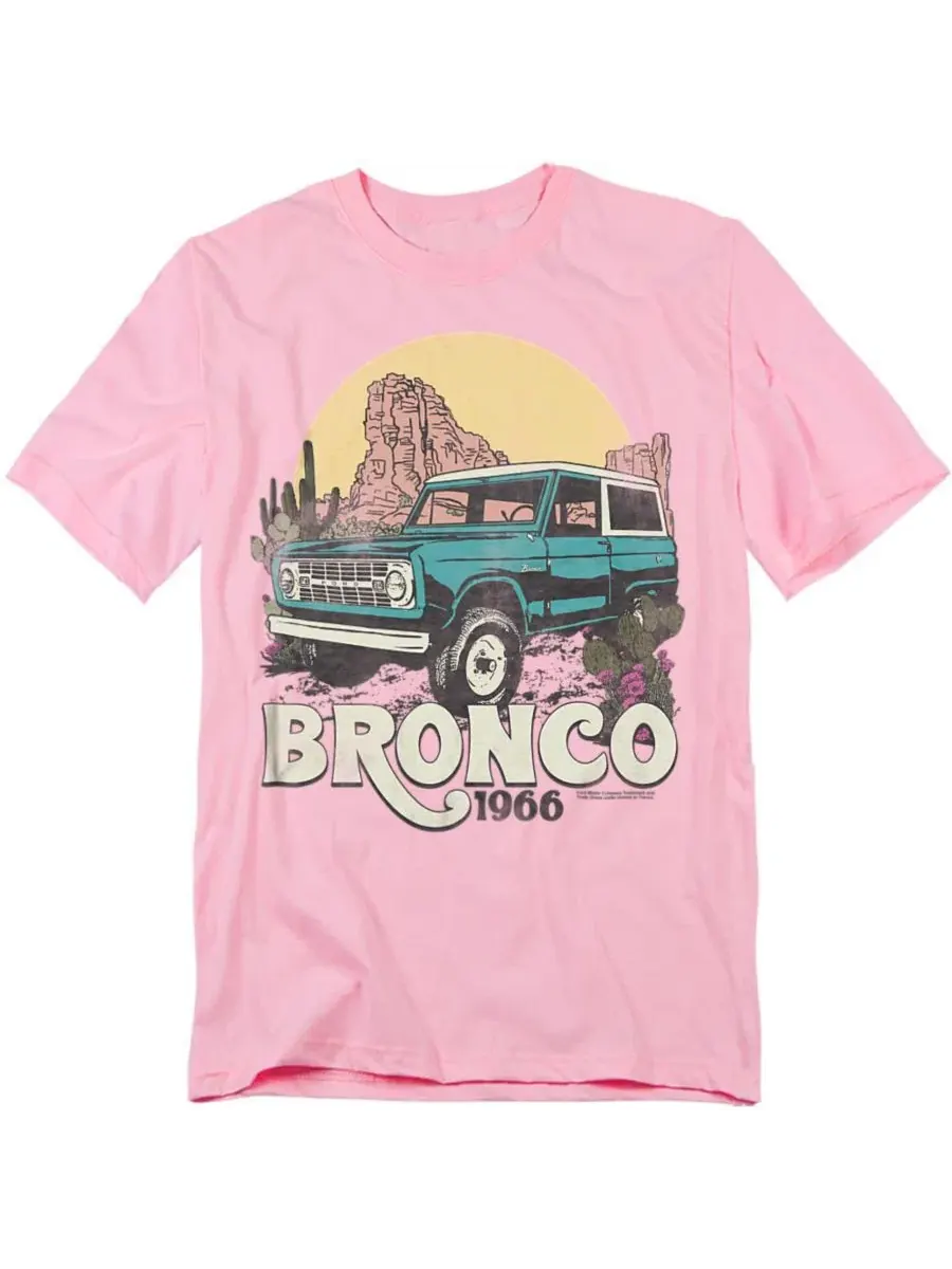 Футболка с принтом Bronco Desert Ride Mustang — изображение 1 из 3, розовый