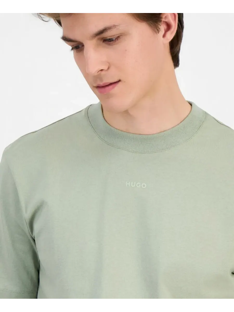 Футболка с принтом Dapolino Logo Hugo Boss — изображение 2 из 4, светлый/зеленый