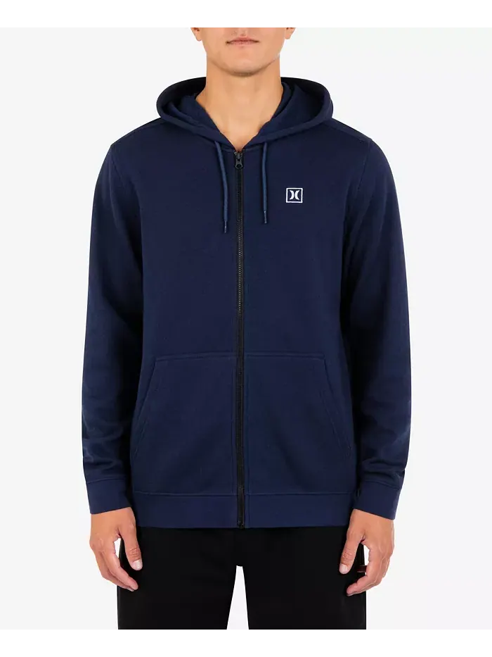 Мужская худи с логотипом Icon Chest на молнии Hurley — изображение 1 из 4, обсидиан