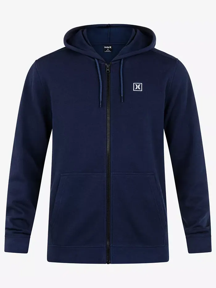 Мужская худи с логотипом Icon Chest на молнии Hurley — изображение 3 из 4, обсидиан