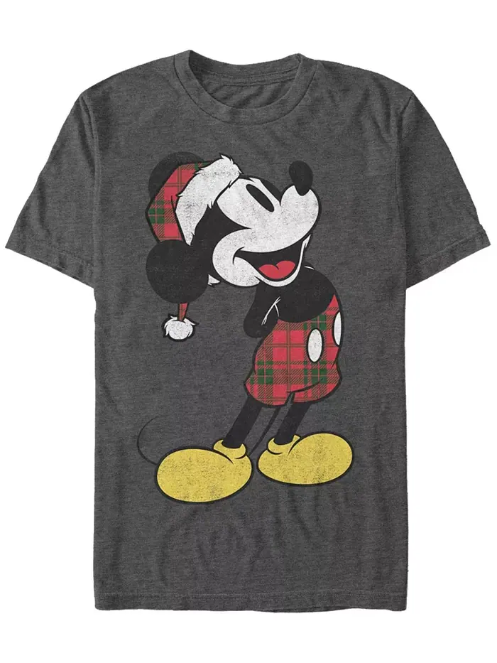 Мужская футболка с коротким рукавом Mickey Classic Plaid Fifth Sun — изображение 1 из 1, темно-серый
