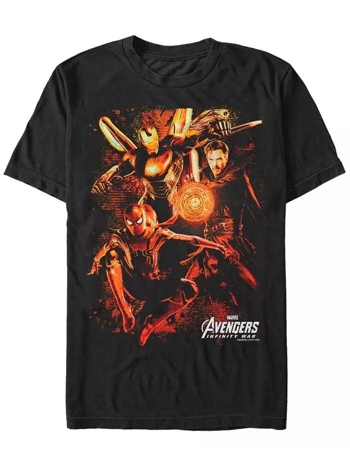 Футболка с коротким рукавом для мужчин Marvel Avengers Infinity War Earths Mighty Warriors Fifth Sun — изображение 1 из 1