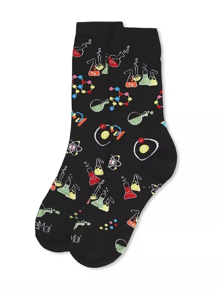 Мужские носки Cool Science Geek New Crew MeMoi — изображение 3 из 3, черный