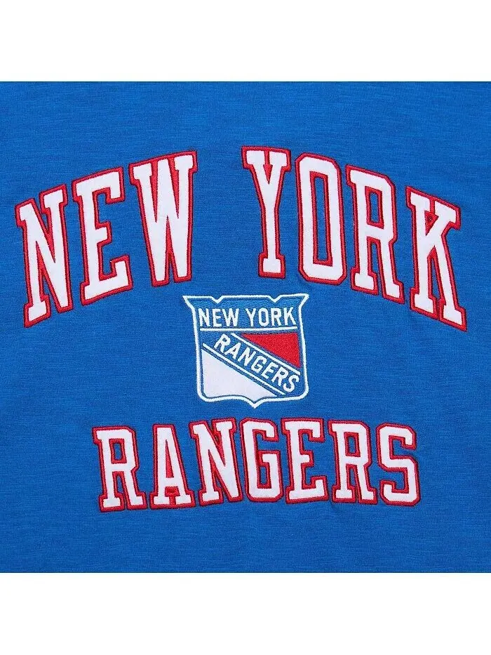 Мужская синяя футболка New York Rangers Legendary Slub Mitchell & Ness — изображение 2 из 4