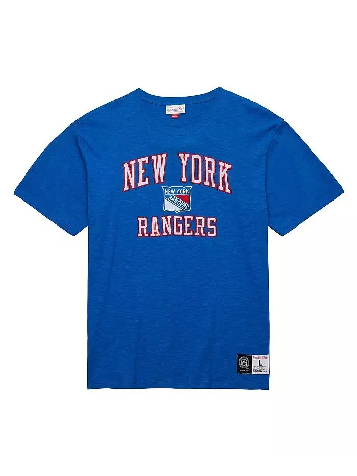 Мужская синяя футболка New York Rangers Legendary Slub Mitchell & Ness — изображение 4 из 4