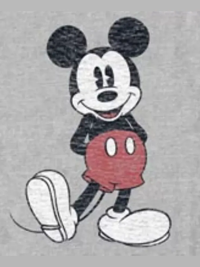 Мужская футболка Mickey Mouse Fifth Sun, серая — изображение 3 из 3, приглушенный