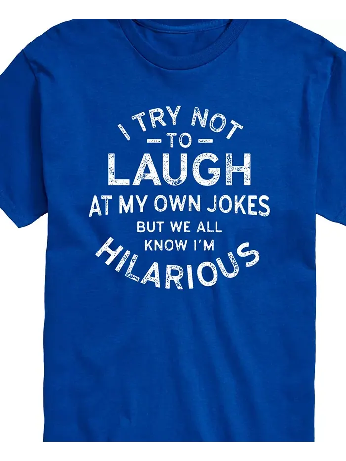 Мужская футболка с коротким рукавом "Laugh at My Own Jokes" AIRWAVES — изображение 2 из 3, синий