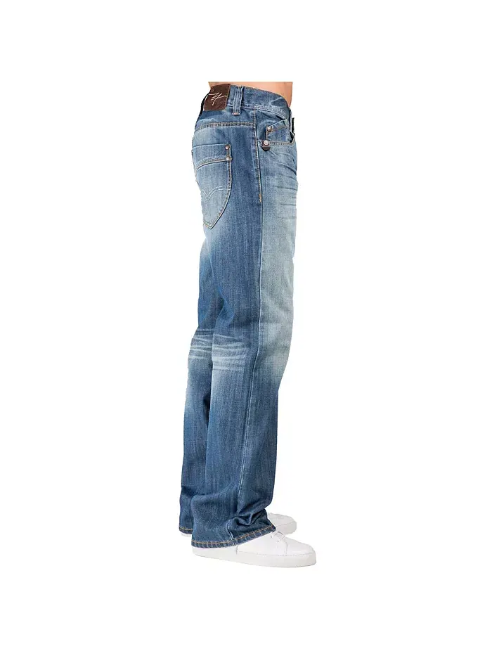 Мужские джинсы Premium Denim Relaxed-Fit Boot cut Level 7 — изображение 3 из 3, синий