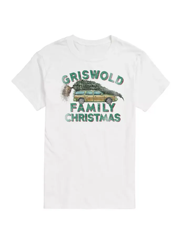 Мужская футболка с коротким рукавом National Lampoon's Christmas Vacation Griswold AIRWAVES — изображение 1 из 3, белый